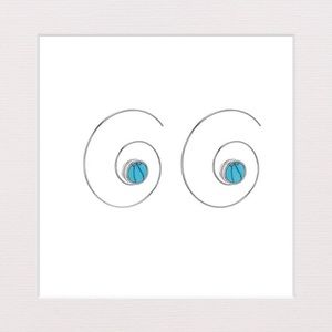 🔴 3 for $25 | Turquoise & Silver Swirl Earrings
